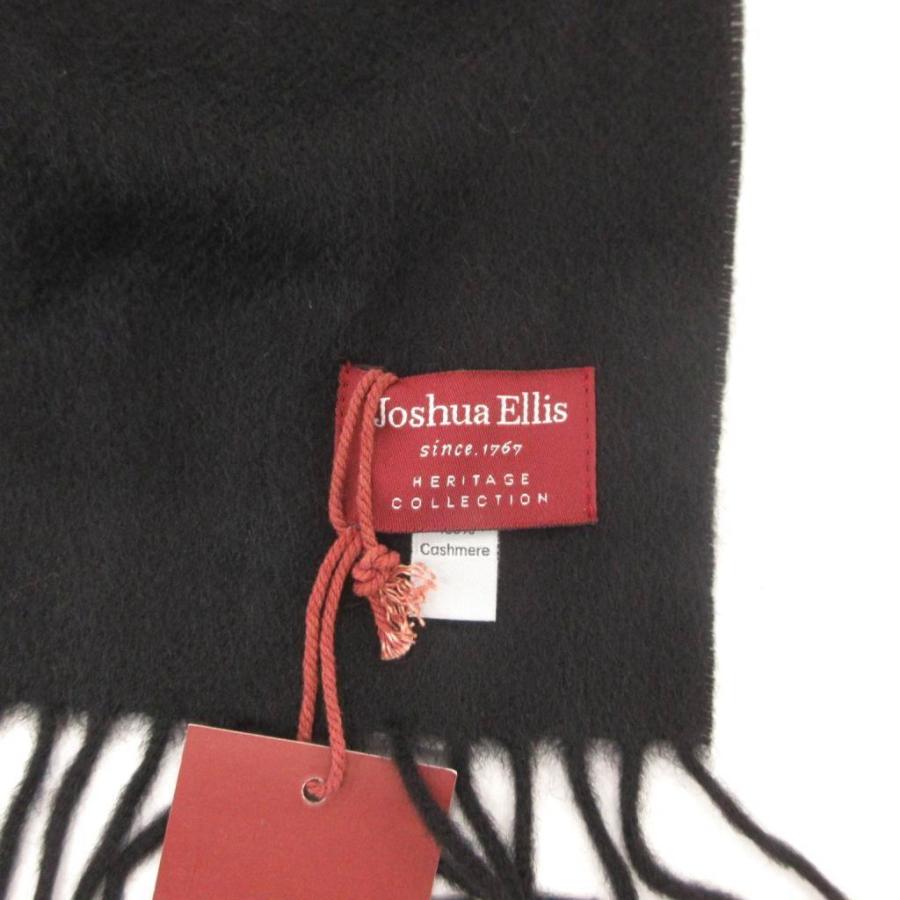 【中古】ジョシュアエリス Joshua ellis タグ付き カシミアマフラー ストール フリンジ 黒 ブラック /GV レディース ジョシュアエリス Joshua ellis タグ付き カシミアマフラー ストール