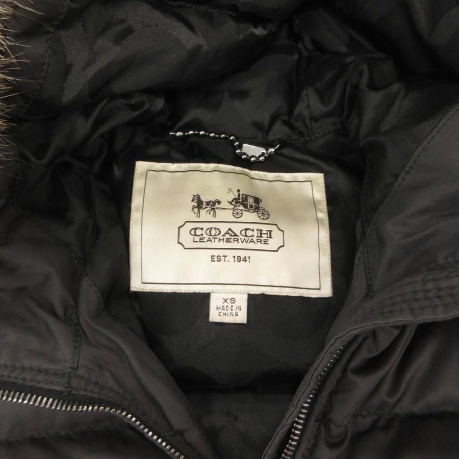COACH（コーチ） ダウンコート フード ミドル丈 ナイロン コヨーテ