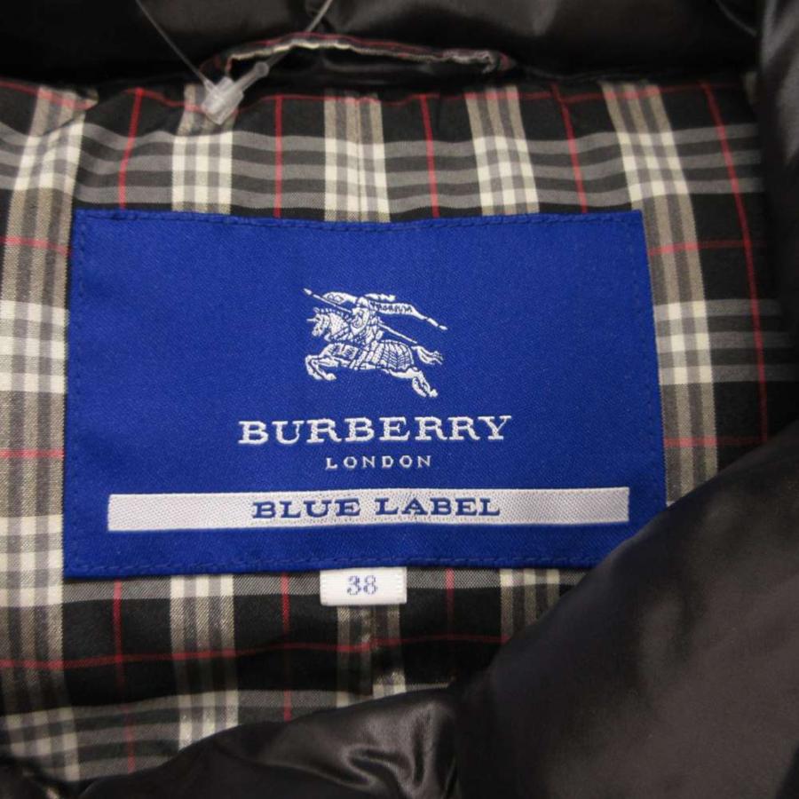 美品　BURBERRY LONDON　ウール地　2way　ダウンコート　38 BURBERRY BLUE LABEL（バーバリーブルーレーベル） ダウンコート 38
