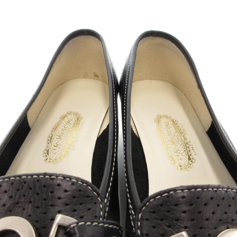 yoshinoya 銀座トウキョウ ローファー 23cm シューズ ローヒール 黒