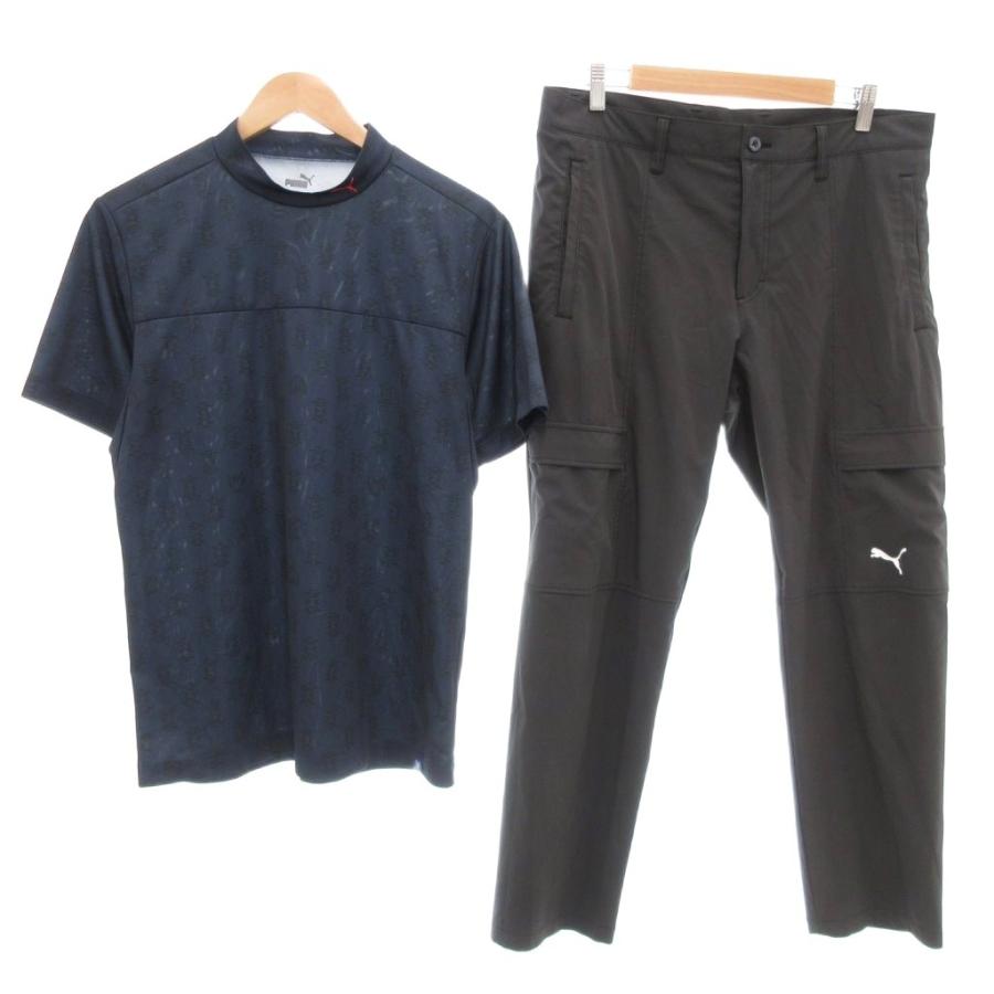 PUMA セットアップ 冬 ゴルフウェア Lサイズ PUMA（プーマ） セットアップ ゴルフウェア Tシャツ L パンツ XL 半袖