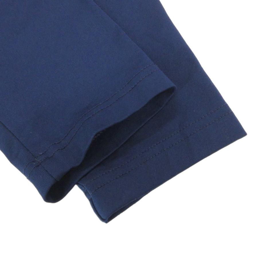 adidas（アディダス） ポロシャツ 長袖 M ロゴ プリント 紺 ネイビー