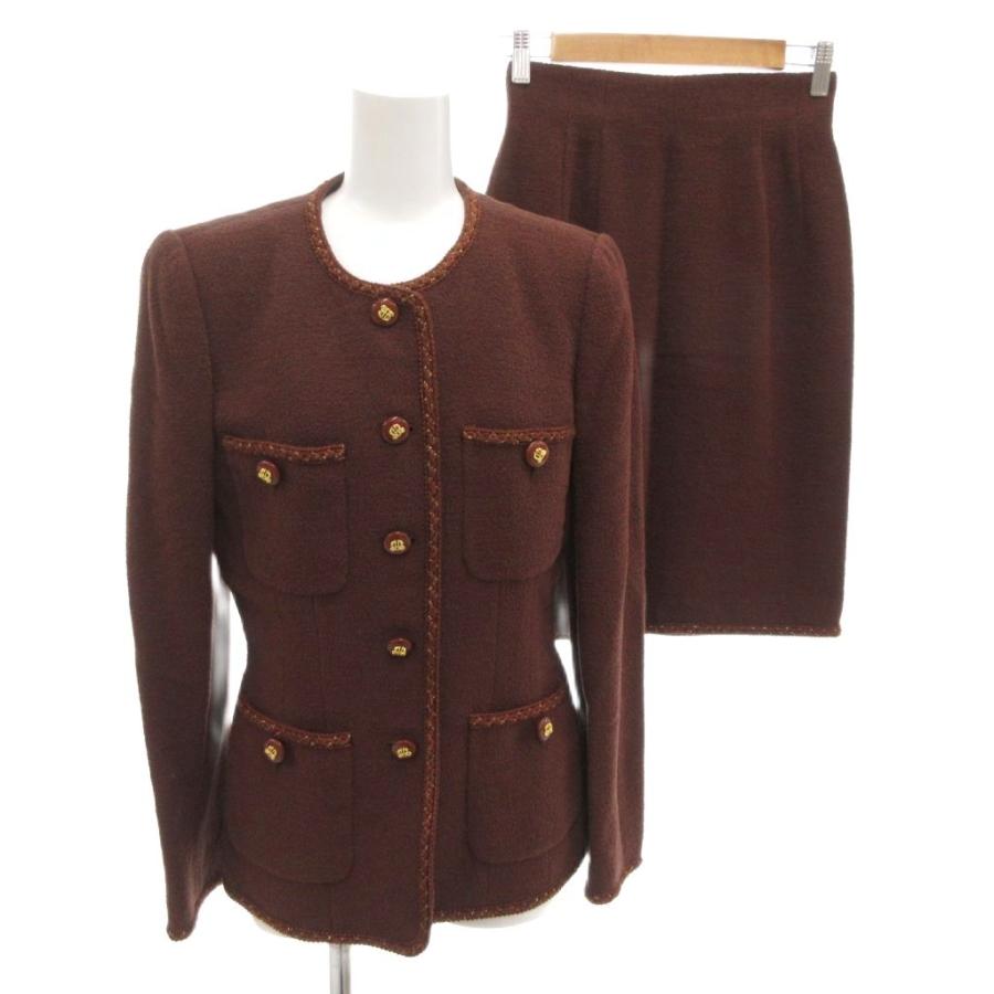 Harrods ジャケット・スカート ハロッズ Harrods セットアップ スーツ ノーカラージャケット スカート