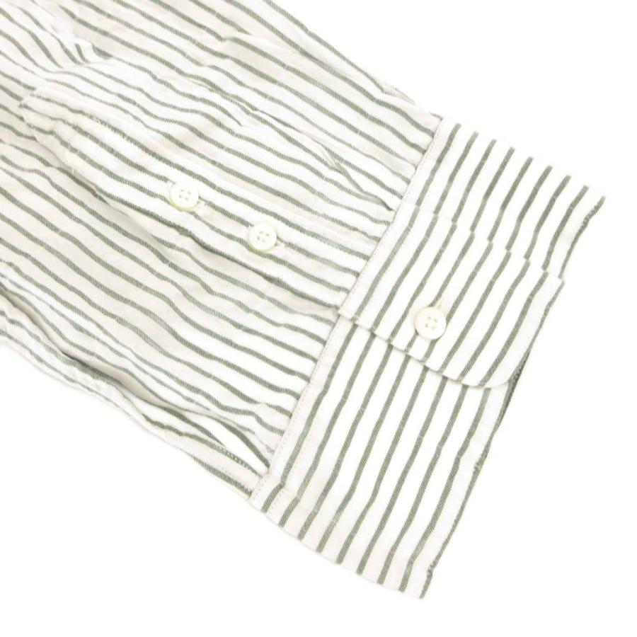 未使用品 パパス Papas タグ付き ストライプシャツ 長袖 オーバー