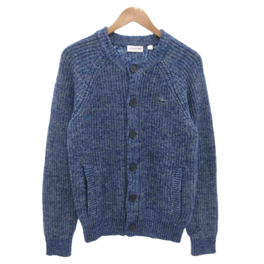 LACOSTE（ラコステ） インディゴ風フルオープンニット カーディガン M