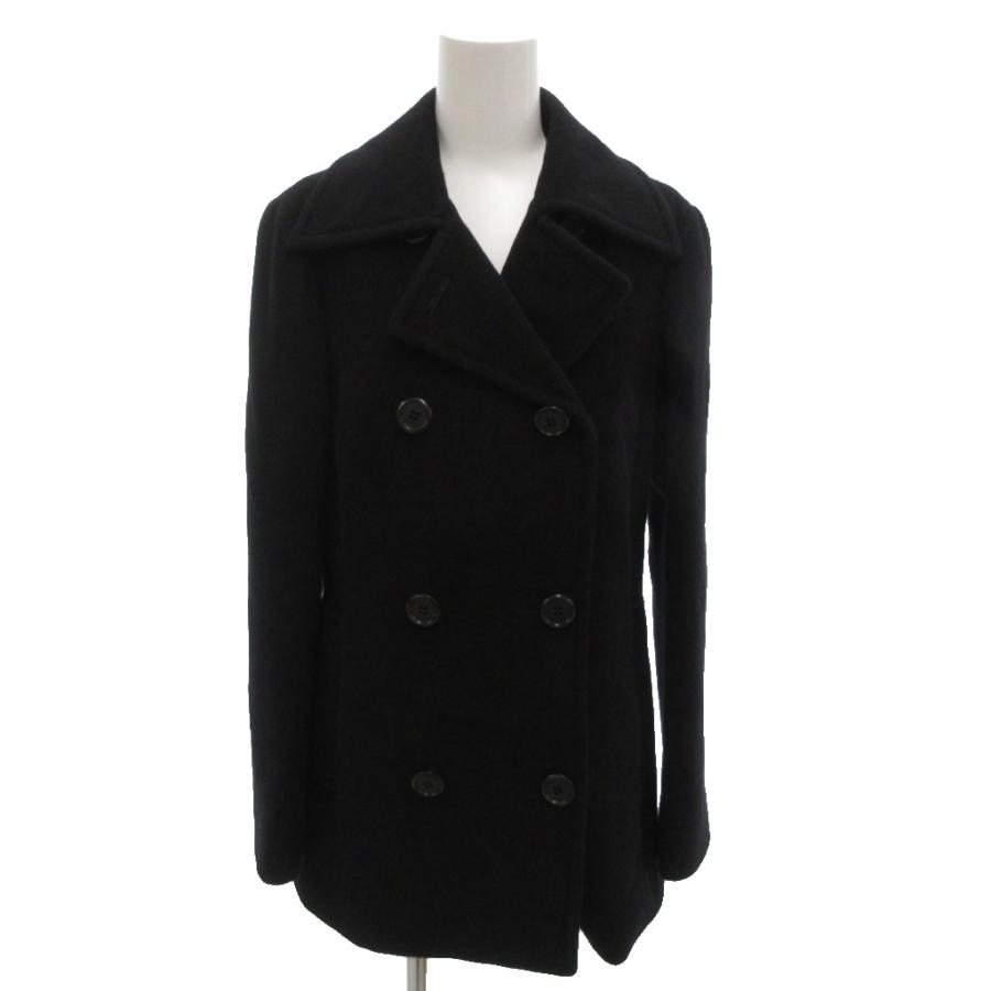 エポカ EPOCA ピーコート ジャケット アンゴラ ウール 40 黒 ブラック