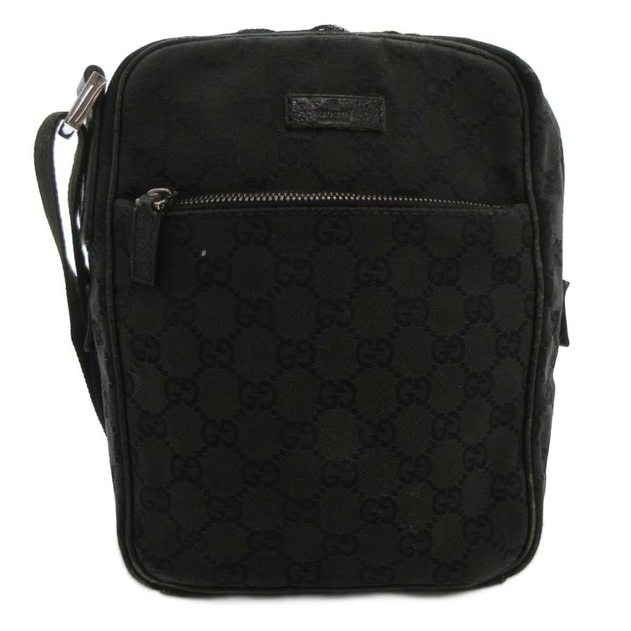 GUCCI（グッチ） ショルダーバッグ クロスボディ GGキャンバス 黒
