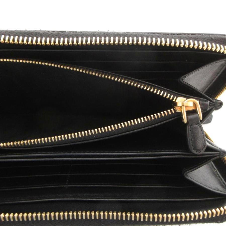 PRADA（プラダ） 長財布 ヴィッテロ レザー ラウンドファスナー 黒