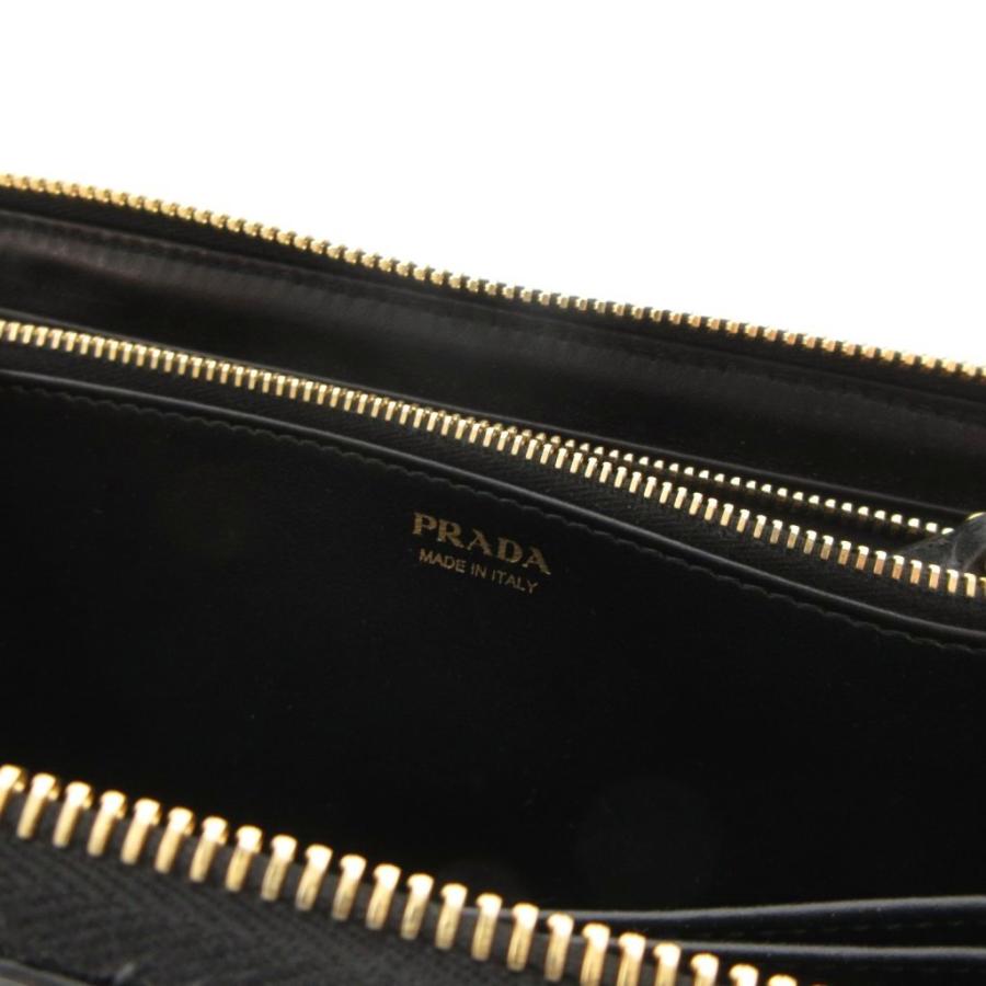 PRADA（プラダ） 長財布 ヴィッテロ レザー ラウンドファスナー 黒