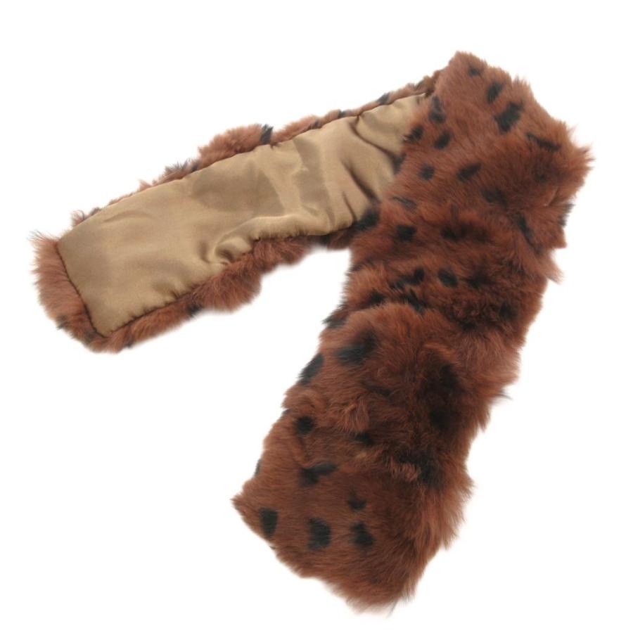 MOON BAT ファー 茶色 未使用品 ムーンバット MOONBAT タグ付き ティペット 毛皮 レッキス