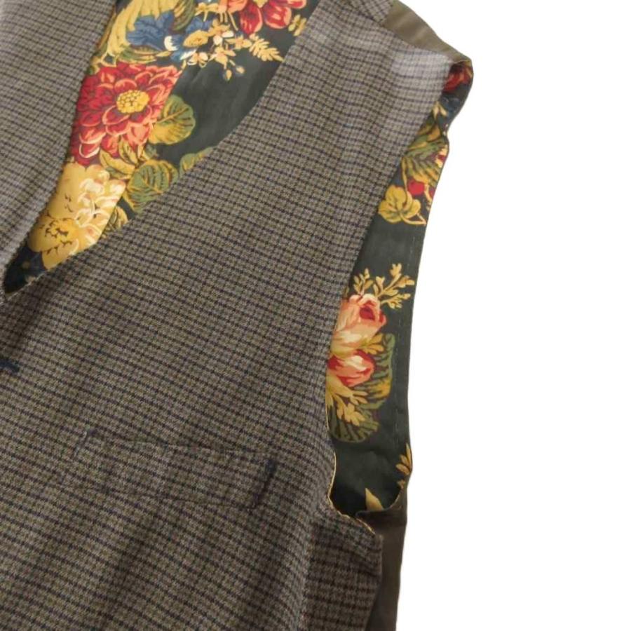 ポールスミスコレクション　チェック　花柄　ジレ ポールスミスコレクション チェック 花柄 ジレ 美品/Paul Smith