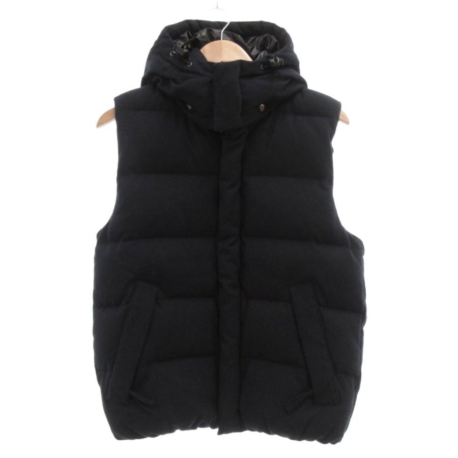 ナノユニバース 西川ダウン ダウンベスト 2way ファー着脱可 サイズ38