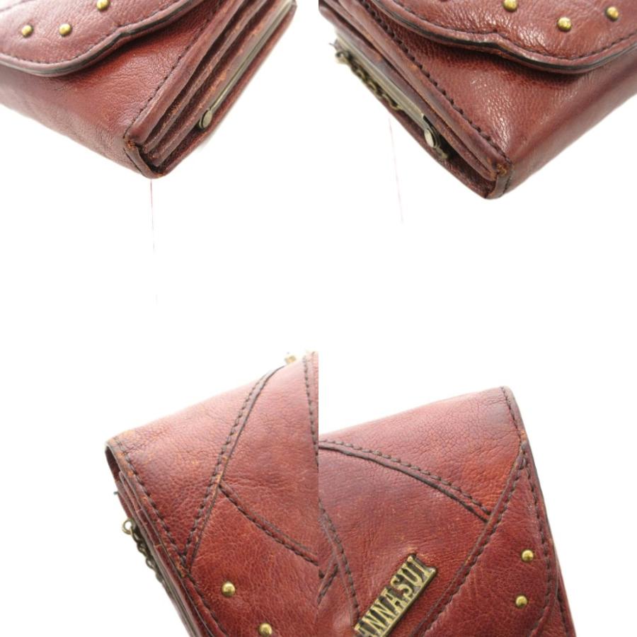 ANNA SUI（アナスイ） 長財布 ウォレット フラップ がま口 レザー バラ