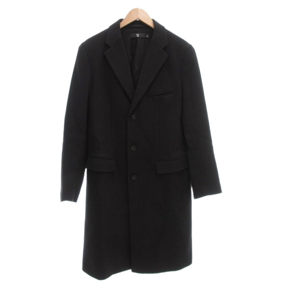 ユニクロ　+J ウールブレンドチェスターコート　ブラック　未使用タグ付 ユニクロ（UNIQLO） ＋J 20AW ウールブレンドチェスターコート L