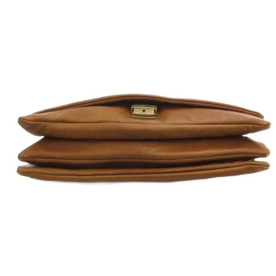 【中古】ジルサンダー JIL SANDER フラップ ショルダーバッグ メッセンジャー クロスボディ レザー ブラウン /UO ジルサンダー JIL SANDER フラップ ショルダーバッグ メッセンジャー