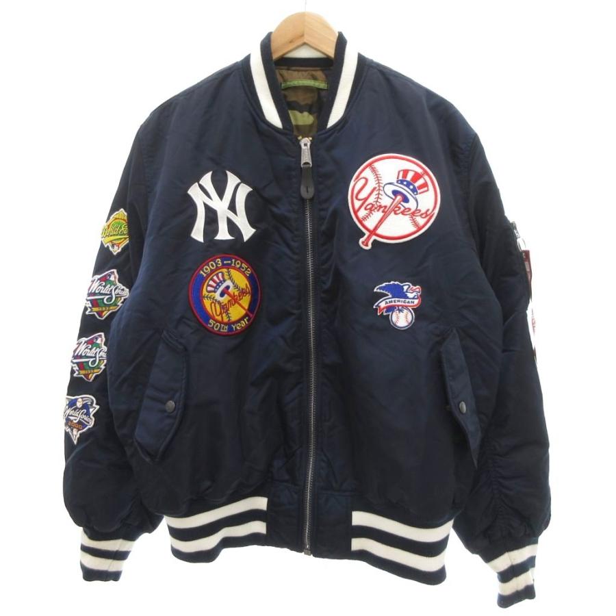 アルファ MAー1 ネイビー フライトジャケット ミリタリー リバーシブル M アメリカ製 Alpha Industries MA-1 リバーシブル フライトジャケット