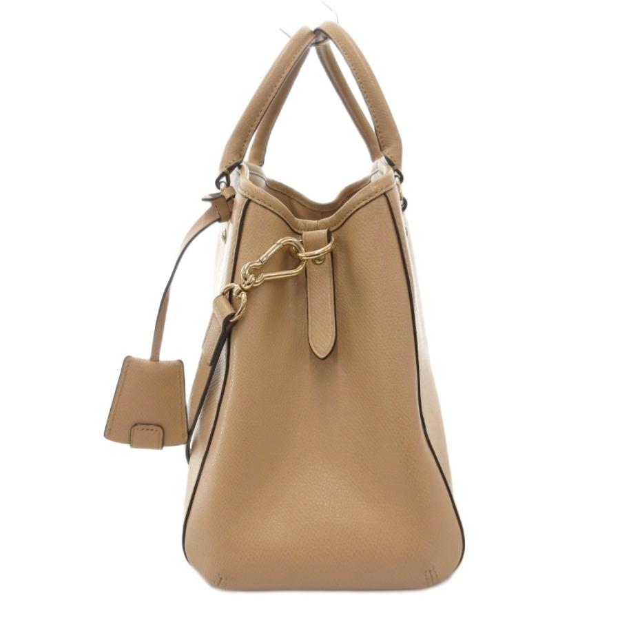 【美品】コーチCOACHトートバッグ　ハンドバッグ　肩掛け　ベージュ COACH（コーチ） ハンドバッグ ショルダー 2WAY ロゴ レザー 本革