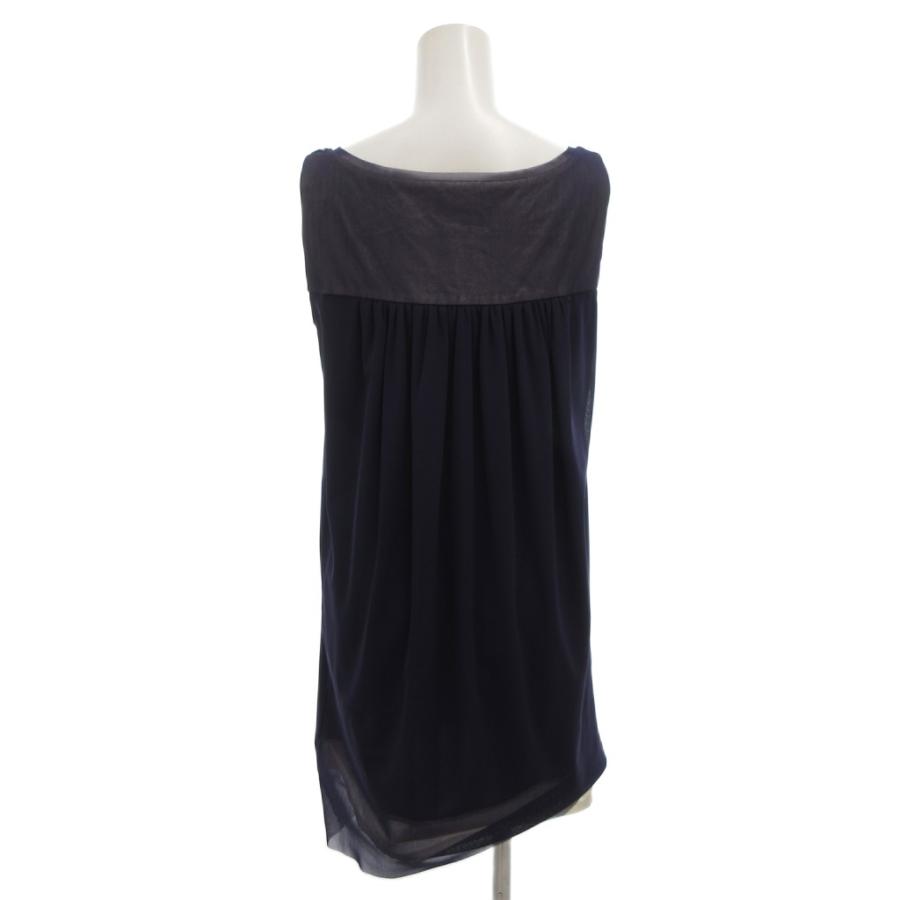 VIVIENNE TAM ノースリーブひざ丈ワンピース VIVIENNE TAM ノースリーブワンピース ブラック