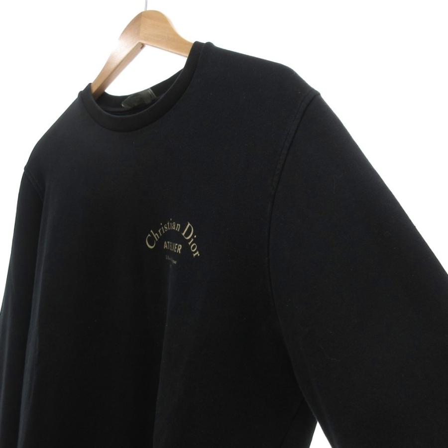 DIor Homme ディオール ダメージ加工スウェット ブラック ディオールオム Dior HOMME 18AW ATELIER アトリエ アーチロゴ