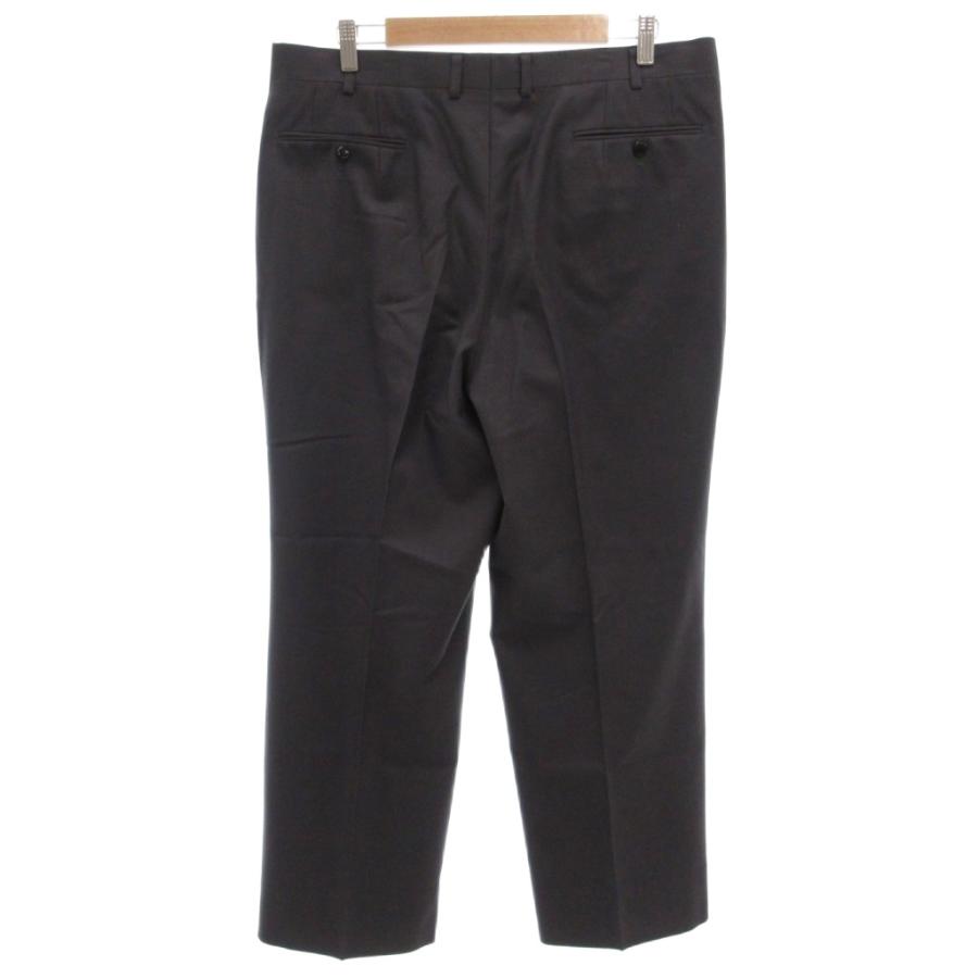 Lownn ローン ワイドストレートウールスラックス ブラック 無地 lownn