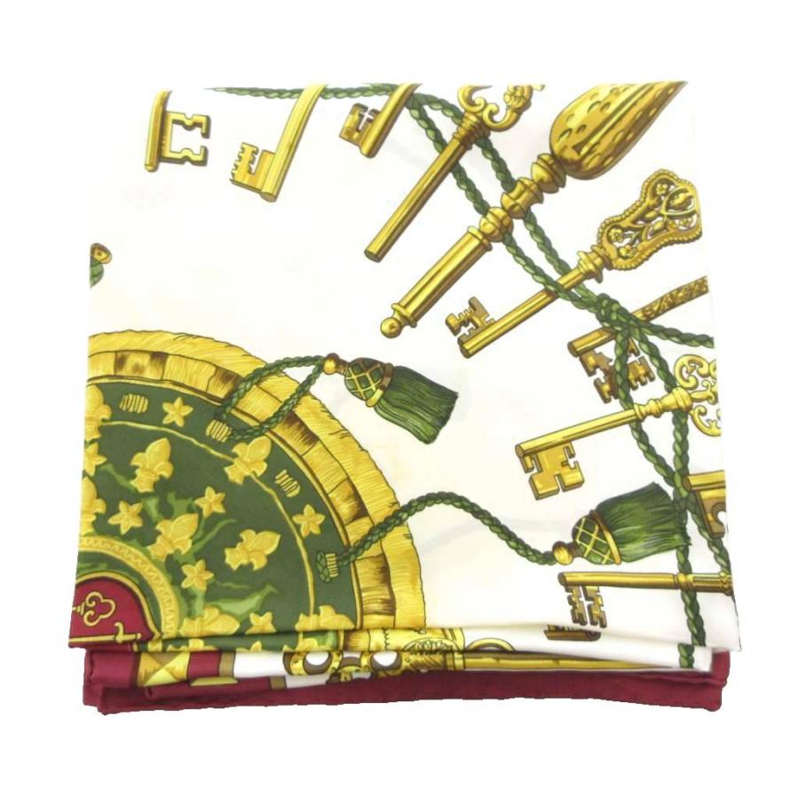 HERMES（エルメス） カレ 90 LES CLES THE KEYS RARE 鍵 タッセル 総柄