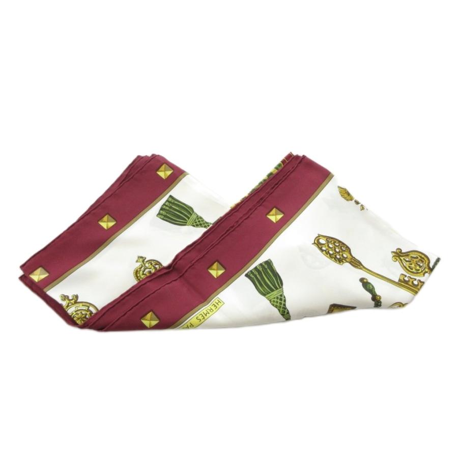 HERMES（エルメス） カレ 90 LES CLES THE KEYS RARE 鍵 タッセル 総柄