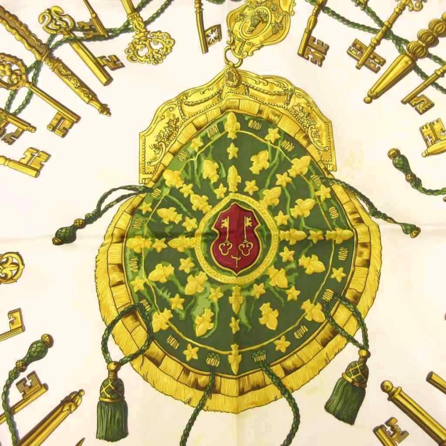 HERMES（エルメス） カレ 90 LES CLES THE KEYS RARE 鍵 タッセル 総柄
