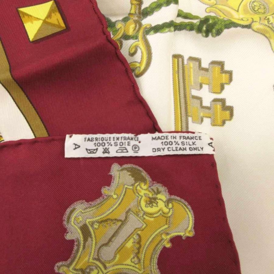 HERMES（エルメス） カレ 90 LES CLES THE KEYS RARE 鍵 タッセル 総柄