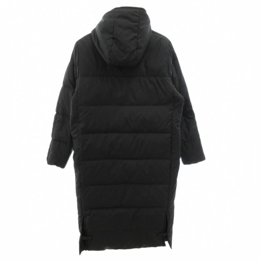 adidas（アディダス） ベンチコート ダウン ロング ロゴ フード S 黒