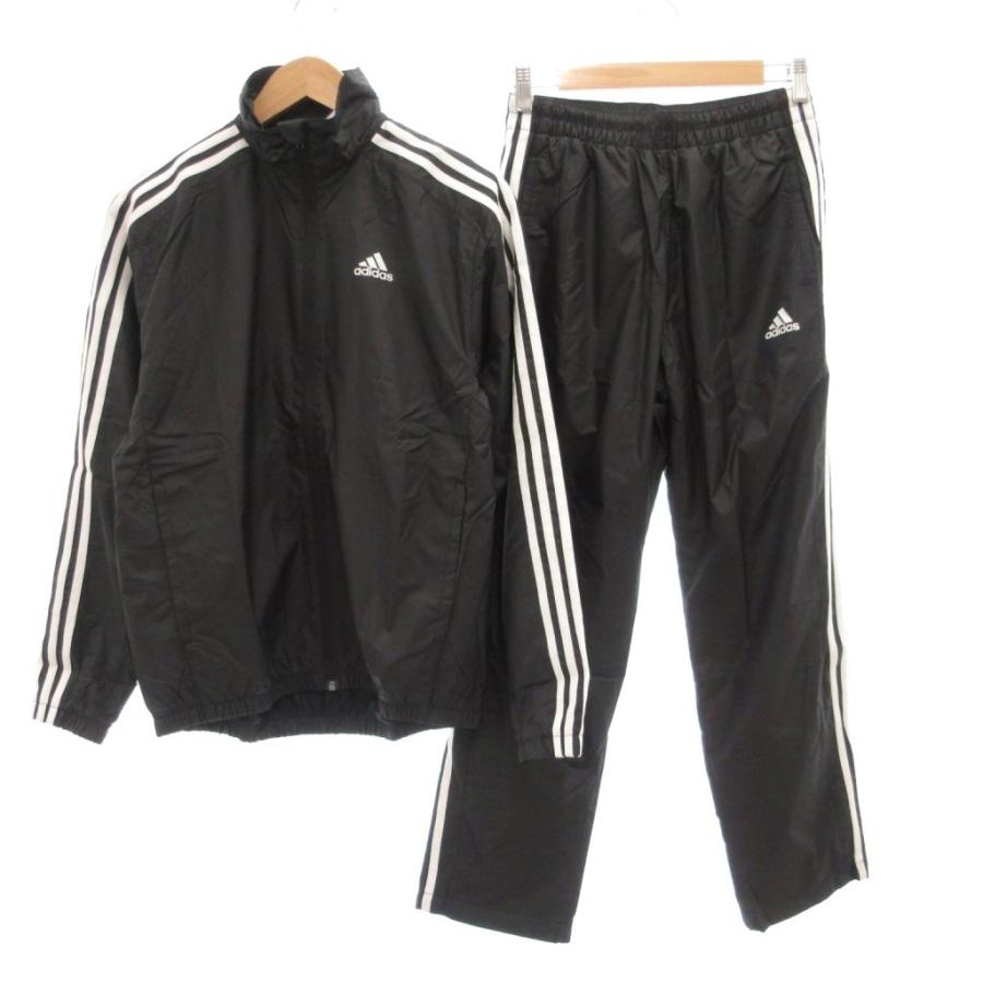 adidas　アディダス　ウィンドブレーカー　上下セット　黒　150　新品 adidas（アディダス） 未使用品 ウインドブレーカー セットアップ