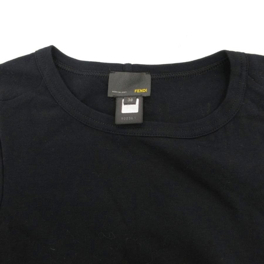 FENDI（フェンディ） FENDI Tシャツ 38 黒 ブラック 半袖 ラウンド