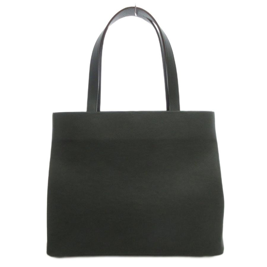 新進工房 SINSIN 大人革袋 2.0 ヨコ型 トートバッグ 手提げ レザー 緑