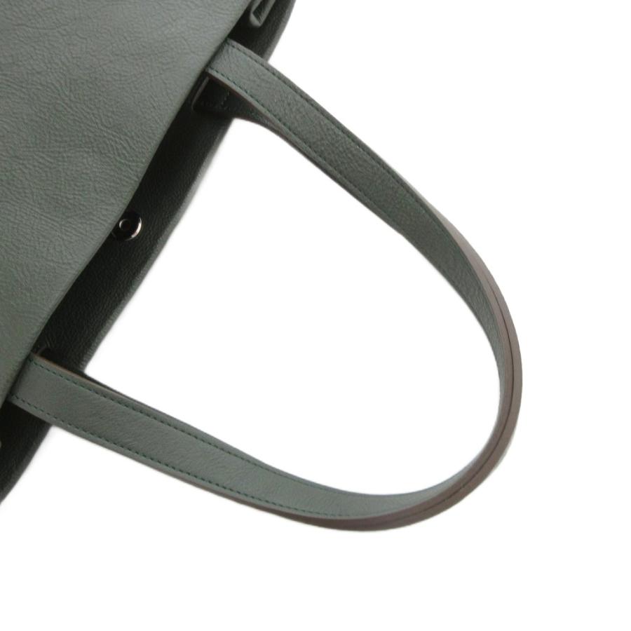 新進工房 SINSIN 大人革袋 2.0 ヨコ型 トートバッグ 手提げ レザー 緑