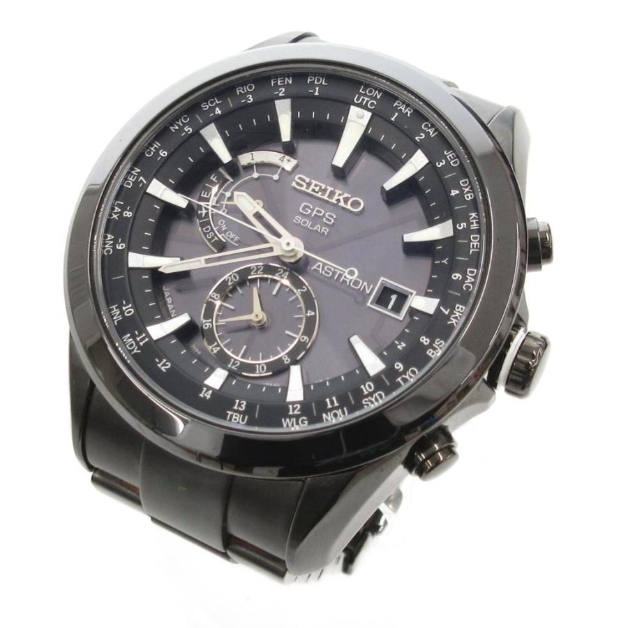 SEIKO GPSソーラー 時計 黒/銀 ブライトチタン 世界初ソーラーGPSウオッチ＜セイコー アストロン＞からブライトチタン