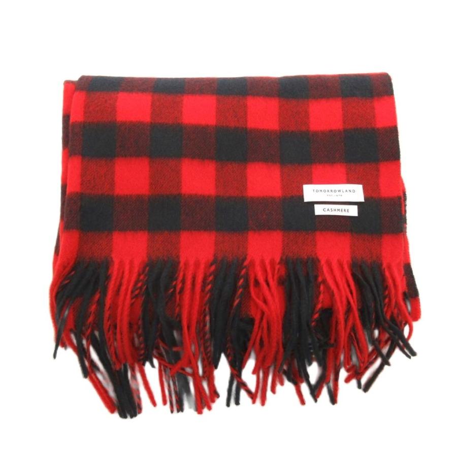 トゥモローランド TOMORROWLAND マフラー ストール カシミヤ 赤 レッド