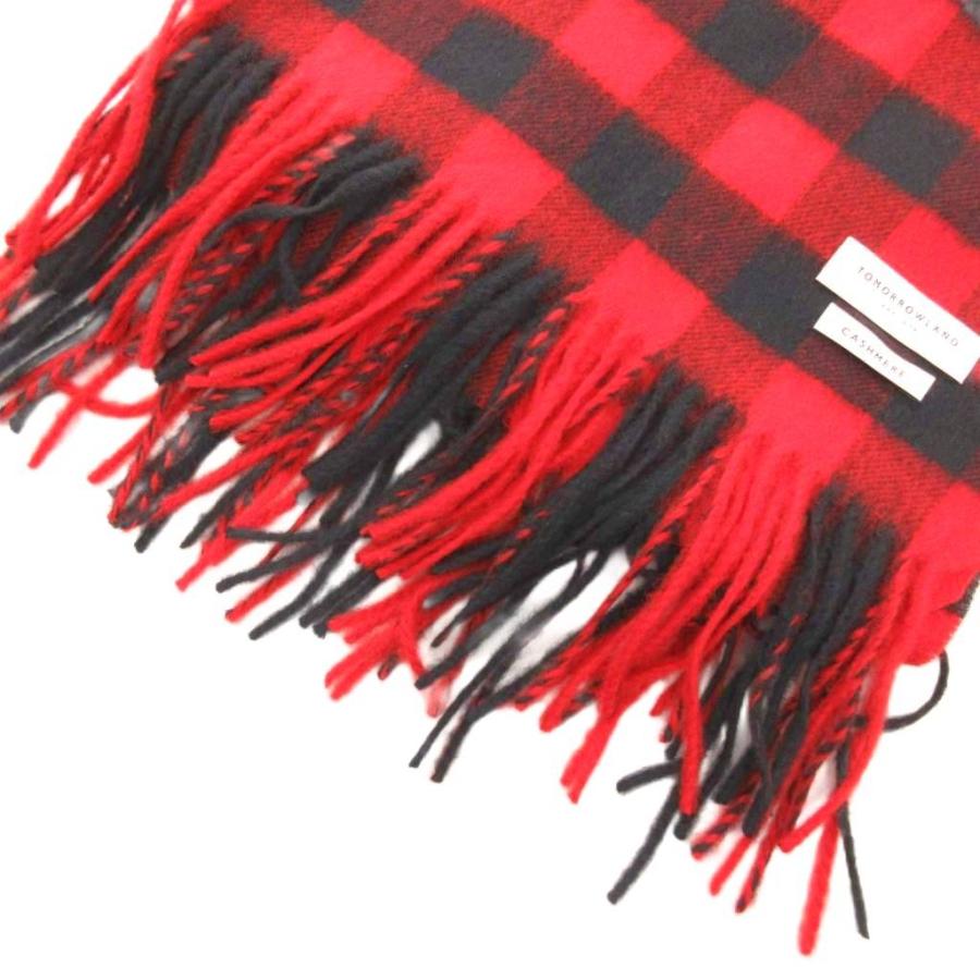 トゥモローランド TOMORROWLAND マフラー ストール カシミヤ 赤 レッド