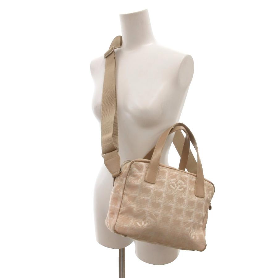 CHANEL シャネル ニュートラベルライン 2WAY バッグ シール有 7075948 キャンバス ベージュ CHANEL シャネル ニュートラベルライン 2way ショルダーバッグ