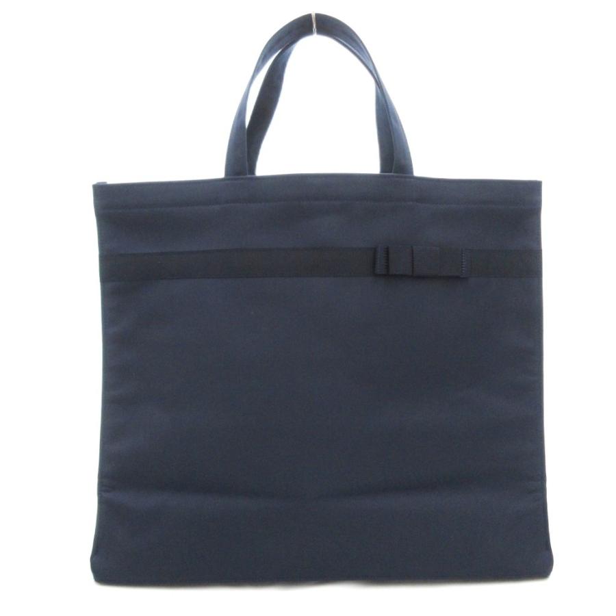ファミリア Familiar トートバッグ 手提げ リボン ナイロン 紺