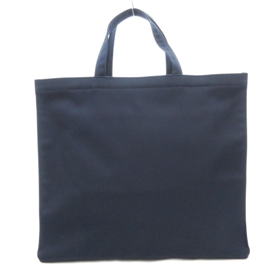 ファミリア Familiar トートバッグ 手提げ リボン ナイロン 紺