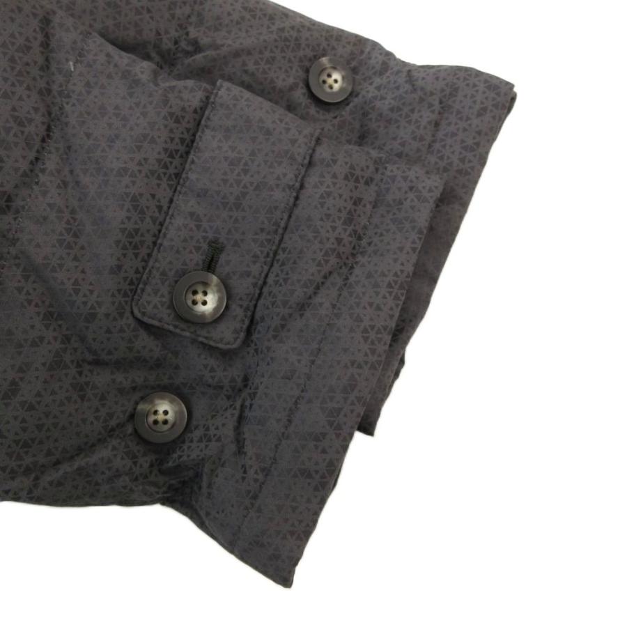 インターメッツォ INTERMEZZO ダウンコート フード ロング 総柄 L 黒 