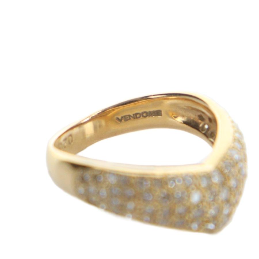 ヴァンドーム VENDOME リング 指輪 ダイヤ V字 K18 0.70ct ゴールド色