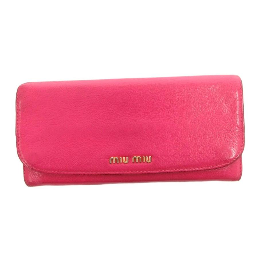 miu miu（ミュウミュウ） miumiu MADRAS 長財布 二つ折り ウォッチ 