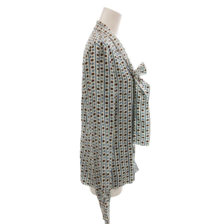 PRADAコレクションライン　プラダレディース　シルクブラウス　チェック柄 PRADA（プラダ） セットアップ シャツ ブラウス スカート ボウタイ