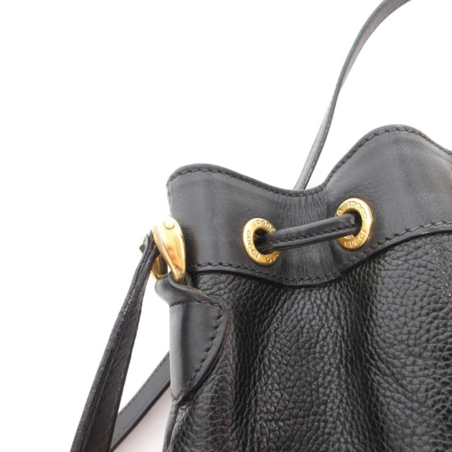 GUCCI（グッチ） ショルダーバッグ クロスボディ 巾着 GGロゴ レザー