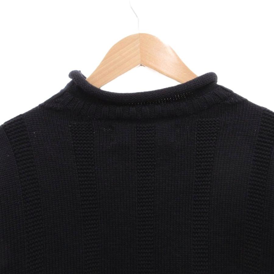 Caledoor MERINO WOOL ROLL NECK SWEATER ニット セーター 長袖 S 紺 
