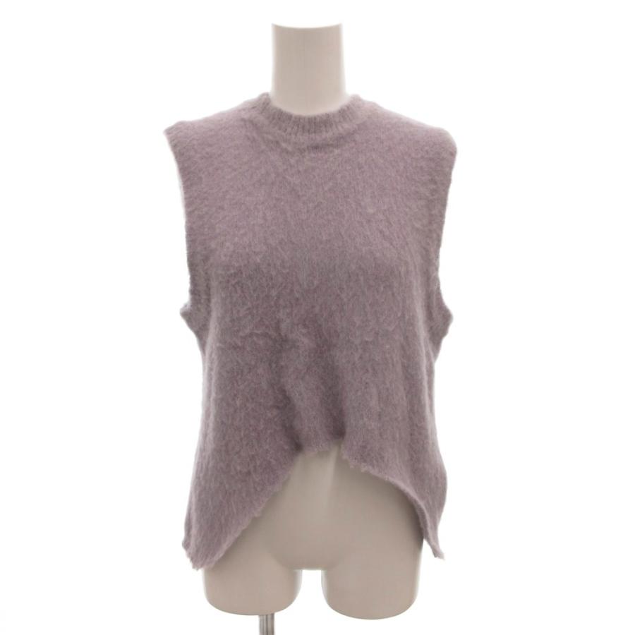 【美品】  Mame Kurogouchi / マメクロゴウチ | 2023AW | Brused Alpaca Sleeveless Knitted Top ニット | 2 | ベージュ | レディース マメクロゴウチ Mame Kurogouchi 23AW Brused Alpaca Sleeveless