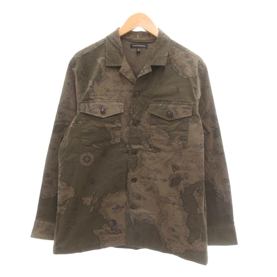 バナナリパブリック BANANA REPUBLIC シャツジャケット 地図柄 M 