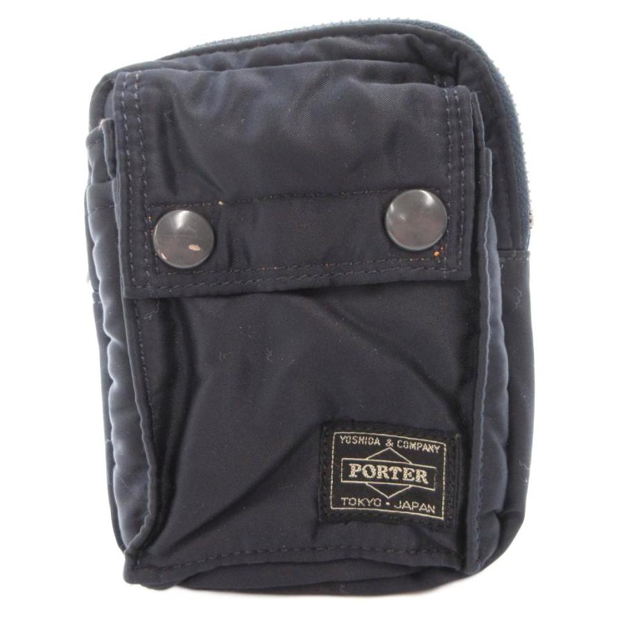 ヘッドポーター HEAD PORTER TANKER ポーチ インバッグ ロゴ ミニ 紺