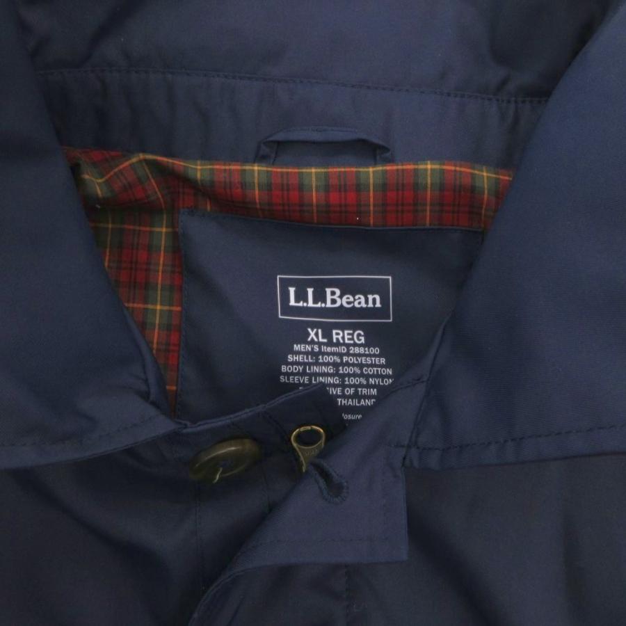 エルエルビーン L.L.BEAN ステンカラーコート 裏地チェック ロング XL