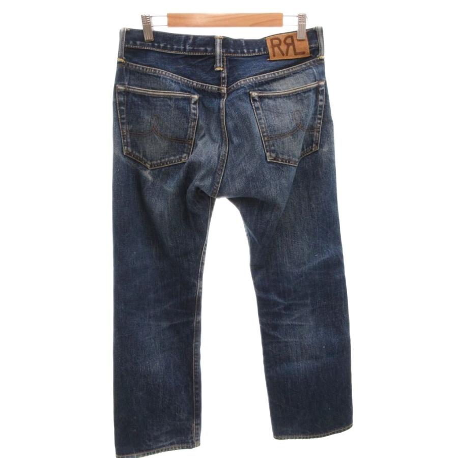 ダブルアールエル STRAIGHT LEG SELVEDGE JEAN デニムパンツ ジーンズ ストレート セルビッチ 赤耳 ボタンフライ 30/30 インディゴ_1